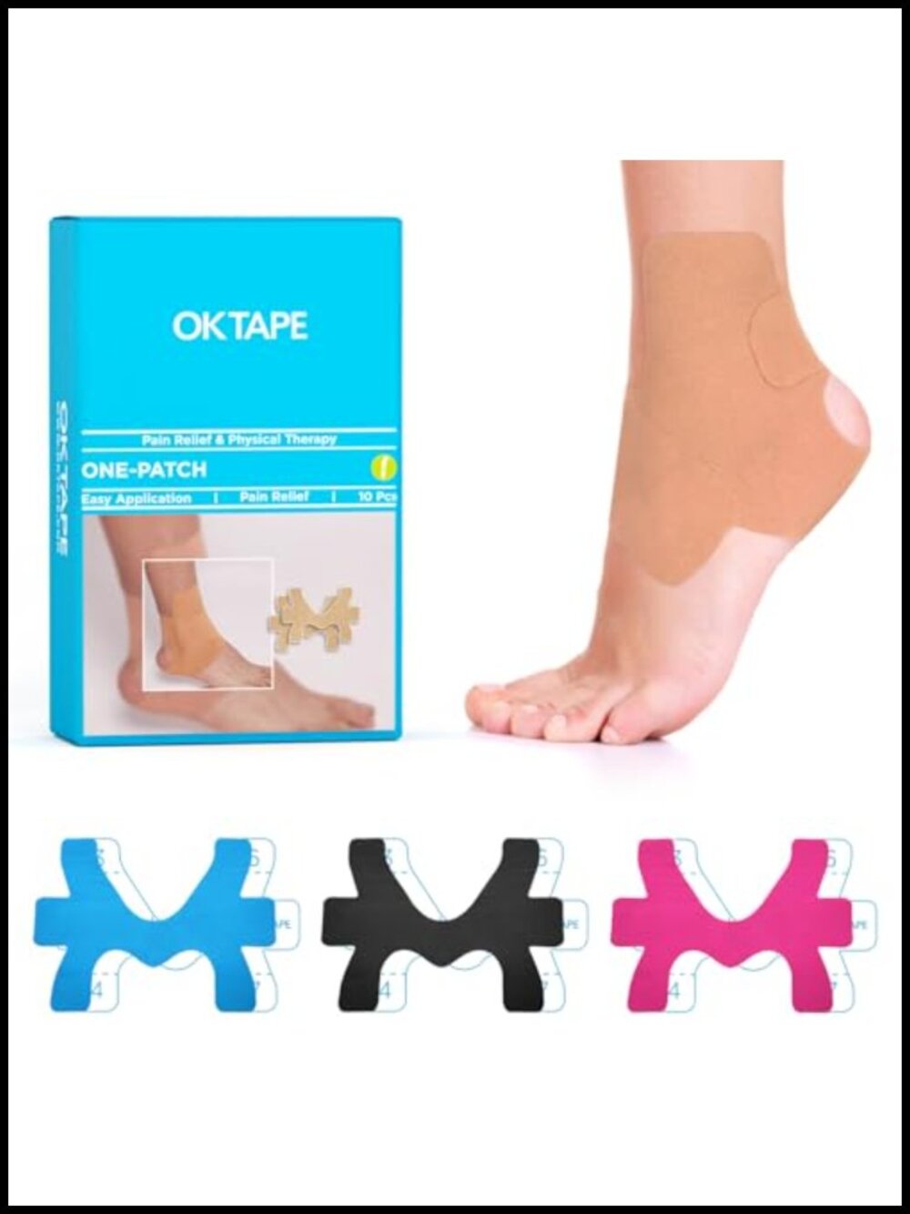 Precut Kinesiology Ankle Tape Pain Relief Sprain Support
